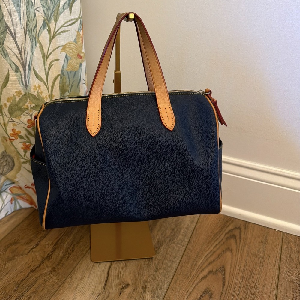 Dooney & Bourke Women's Medium Navy Dome Satchel - Picture 4 of 11